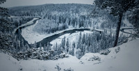 Winter panorama of Kitkajoki