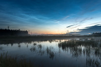 Noctilucent summer nights during blue hour