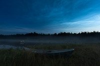 Noctilucent summer nights during blue hour