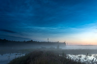Noctilucent summer nights during blue hour