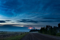 Noctilucent summer nights during blue hour