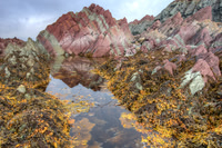 Metamorphic sedimentary rock formations
