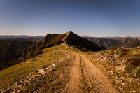 Road along mountain ridge leading to Puntal de la Misa